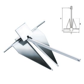 Danforth horgony 5,5 kg inox