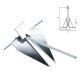 Danforth horgony 5,5 kg inox