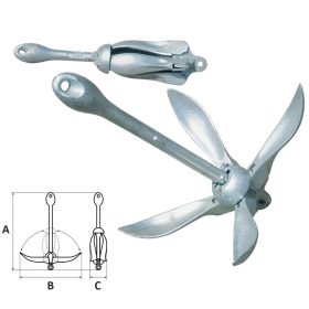 Négykapás horgony 4 kg