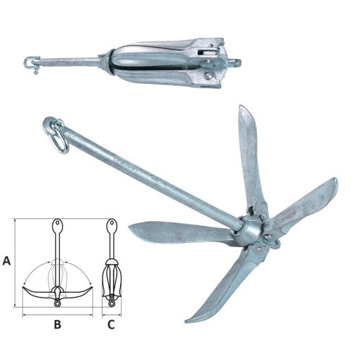 Négykapás horgony 10 kg