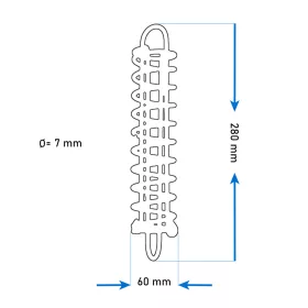 Kötélrugó 7×280 mm inox