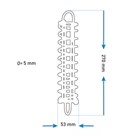 Kötélrugó 5×270 mm inox