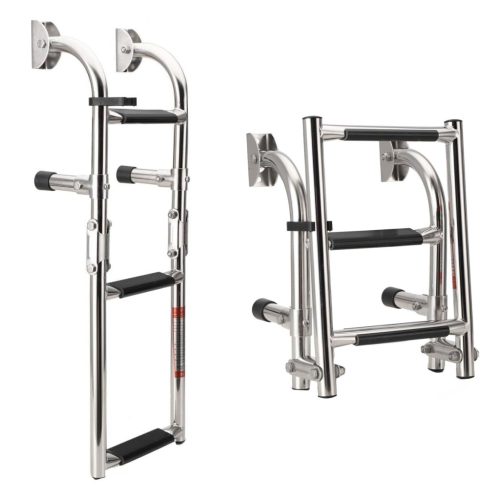 Fürdőlétra felhajtható 65 cm 3 fokos inox