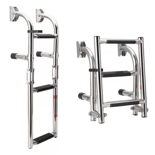 Fürdőlétra felhajtható 80 cm 3 fokos inox