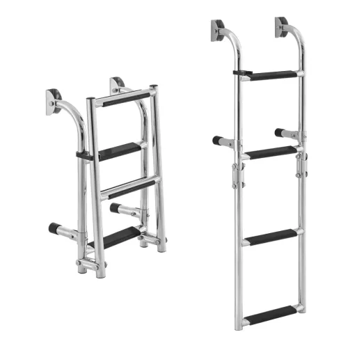 Fürdőlétra felhajtható 105 cm 4 fokos inox