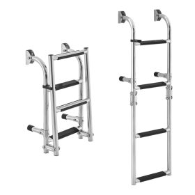 Fürdőlétra felhajtható 90 cm 4 fokos inox