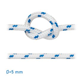 Kötél felúszó fehér (kék jelzőszállal) 5 mm GLC