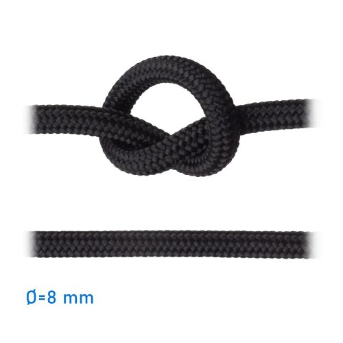 PP fonatolt felúszó kötél, fekete