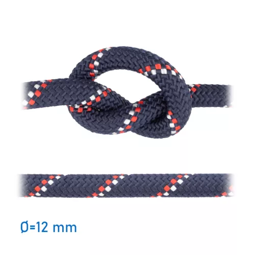 Kötél felúszó sötétkék (piros-fehér jelzőszállal) "TOMMY” 12 mm GLC