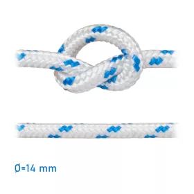 Kötél felúszó fehér (kék jelzőszállal) 14 mm GLC