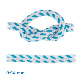 Horgonykötél fehér (kék jelzőszállal) 14 mm GLC