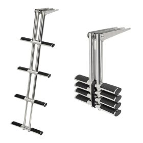 Fürdőlétra kitolható 115 cm 4 fokos inox