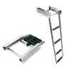 Fürdőlétra platform kitolható 115/22cm 4 fokos inox 