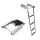 Fürdőlétra platform kitolható 115/22cm 4 fokos inox 