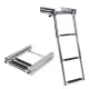Fürdőlétra platform kitolható 90/29cm 3 fokos inox 