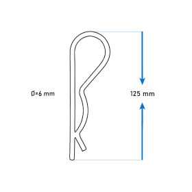 Rugós stift 6x125 mm inox