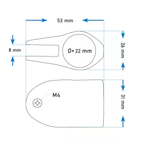 Bimini-elagazo-kromozott-rez-22-mm