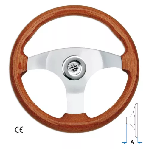 Kormány 3 küllős mahagóni Ø350 mm T12 SAVORETTI