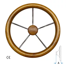Kormány 5 küllős teak Ø350 mm T5C SAVORETTI