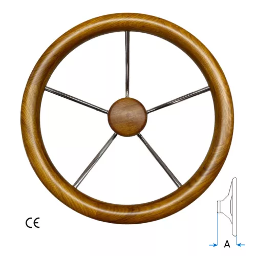 Kormány 5 küllős teak Ø350 mm T5C SAVORETTI