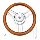 Kormány "GENIUS" 3 küllős teak Ø350 mm T25 SAVORETTI
