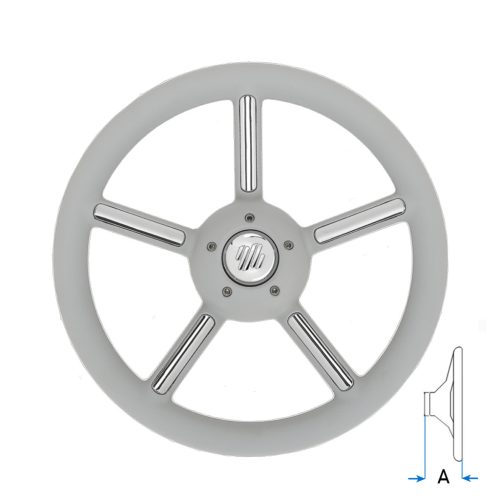 Kormány 5 küllős szürke-króm Ø 350 mm ULTRAFLEX