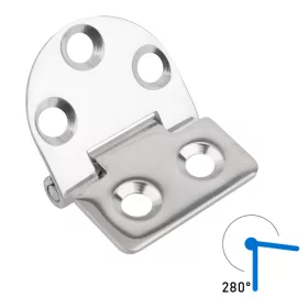 Zsanér 40x30 mm aszimmetrikus alsó csap inox