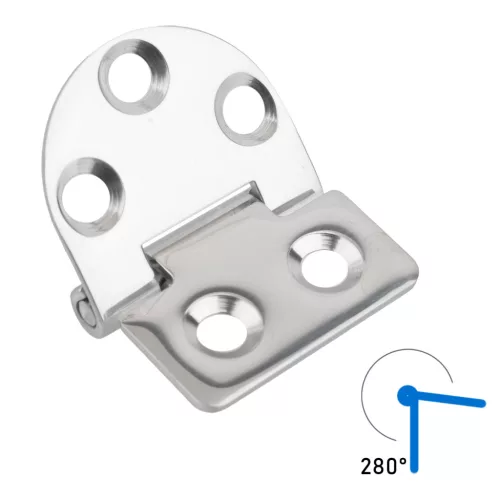 Zsanér 40x30 mm aszimmetrikus alsó csap inox