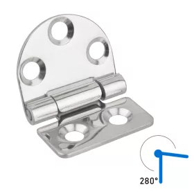 Zsanér 40x30 mm aszimmetrikus felső csap inox