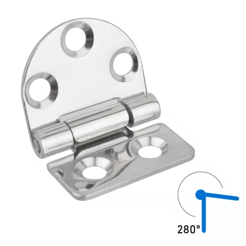 Zsanér 40x30 mm aszimmetrikus felső csap inox
