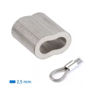 Krimpelő hüvely 2,5 mm kötélhez