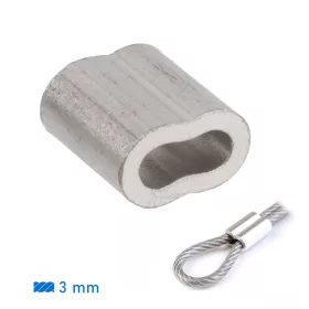 Krimpelő hüvely 3 mm kötélhez
