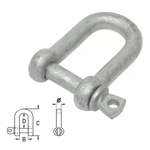 Sekli 'D' 18 mm horganyzott
