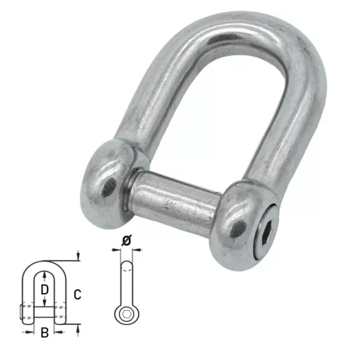Horgonysekli 12 mm inox