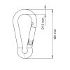 Karabiner-inox-160-mm