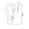 Karabiner 14/180 mm inox