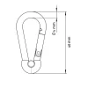 Karabiner kötélvezetővel 4/40 mm inox