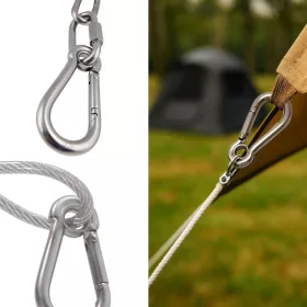 Karabiner kötélvezetővel 12/140 mm inox