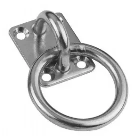 Talpas szem téglalap gyűrűvel 50x40 mm inox