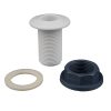 Vízkifolyó cső 52 mm Ø 18 mm fehér átvezető