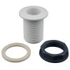 Vízkifolyó cső 65 mm Ø 29 mm fehér átvezető
