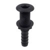 Vízkifolyó cső 93 mm Ø 13 mm fekete csőcsonkkal