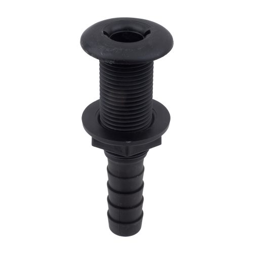 Vízkifolyó cső 93 mm Ø 13 mm fekete csőcsonkkal