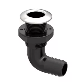   Vízkifolyó 90° csőcsonkkal Ø32 mm inox gyűrűvel SEAFLO