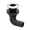 Vízkifolyó 90° csőcsonkkal Ø38 mm inox gyűrűvel SEAFLO