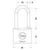 Rozsdamentes lakat 40 mm YALE
