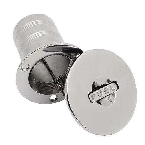 Üzemanyagbetöltő egyenes Ø 50 mm tömlőhöz inox