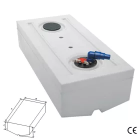 Beépíthető üzemanyagtank 190 l V-alakú