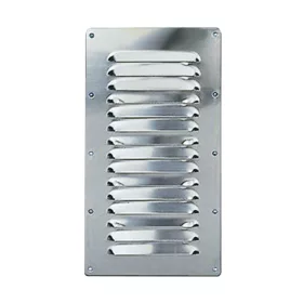 Szellőzőrács 127x228 mm inox