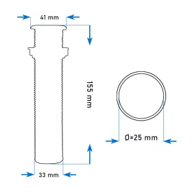 Vizkifolyo-cso-155-mm-o-25-mm